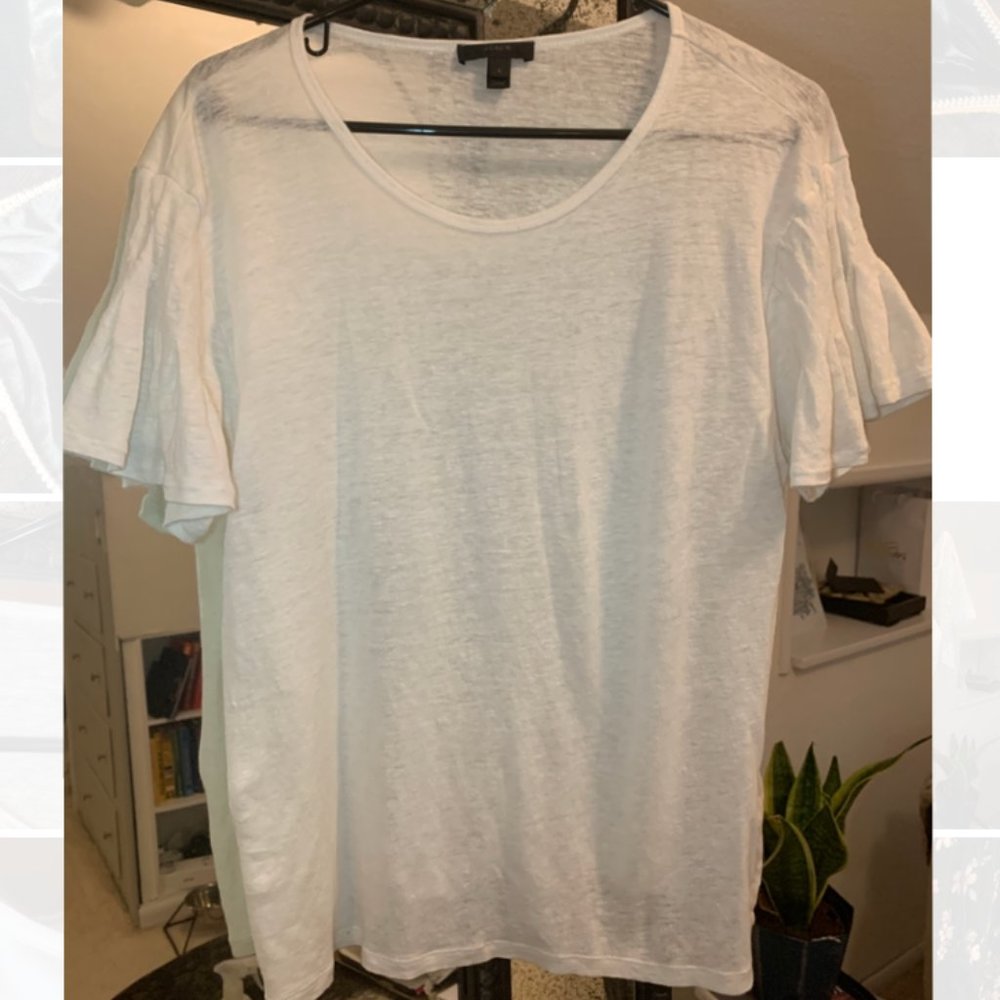J Crew Flutter Sleeve Top